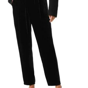 Eileen Fisher Silk Rayon Velvet Tapered Pants Petite Medium Ankle Length
